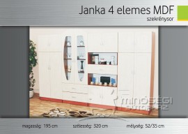 Janka 4 elemes MDF szekrénysor