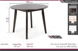 Anita kerek asztal 100cm